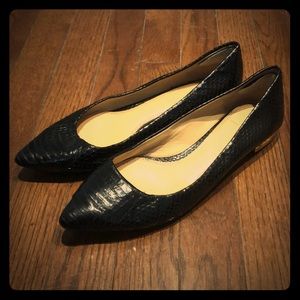 Tory Burch black leather flats size 9